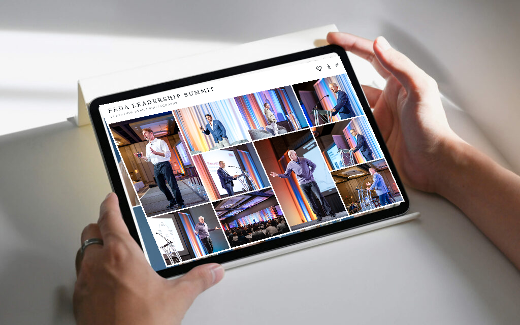 Elevation gallery tablet - corporate event photography in Los Angeles